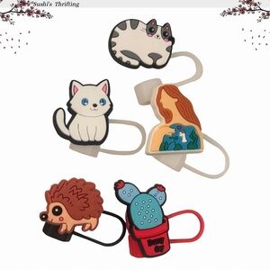 Homey 5pc Straw Topper Set